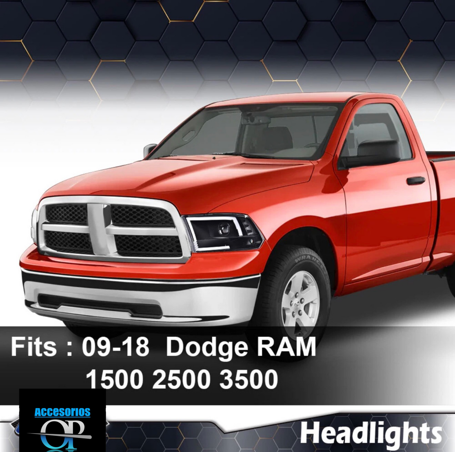 Headlights Dodge Ram 2009-2018