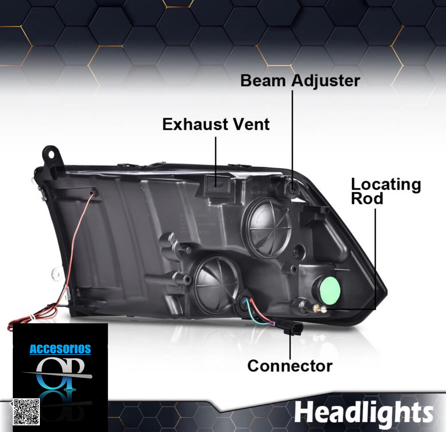 Headlights Dodge Ram 2009-2018