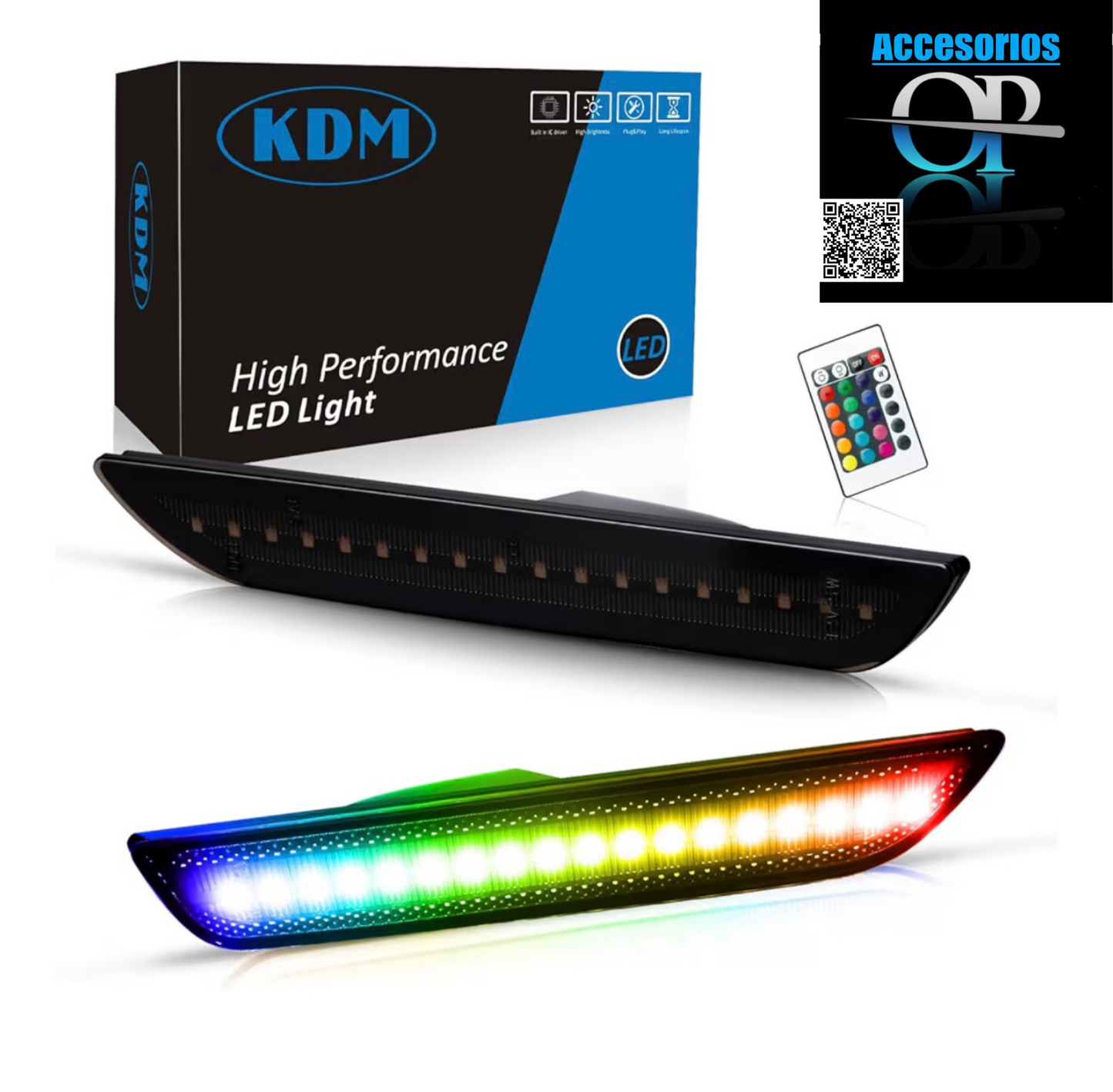 Luces reflectoras RGB Mustang 2015-2023 🟪🟦🟩🟨🟧🟥